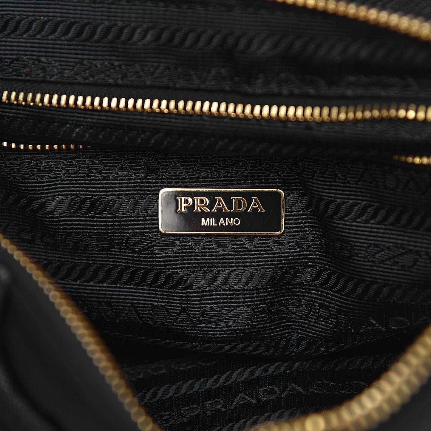 Black Nylon Saffiano Crossbody