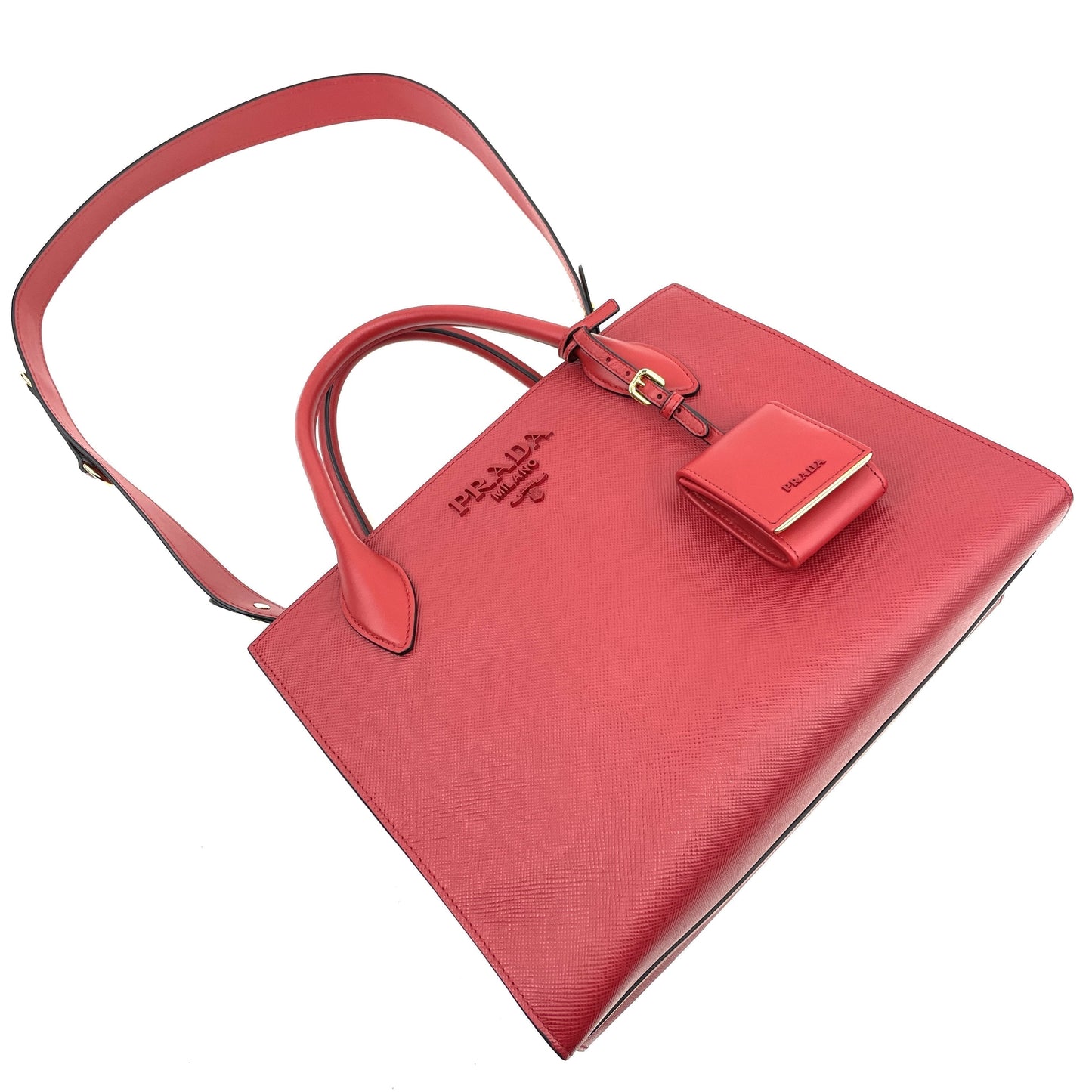PRADA Medium Saffiano Cuir Monochrome Tote