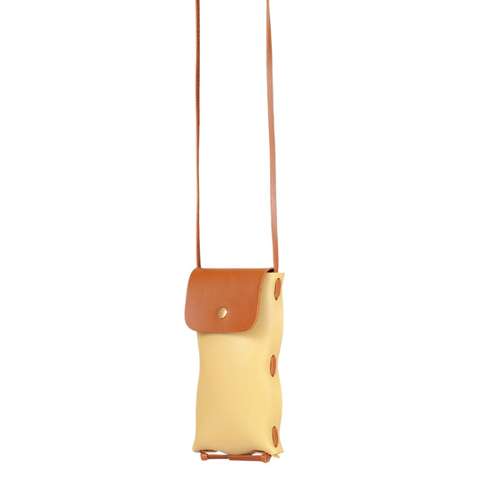 Off-white and brown mobile pouch