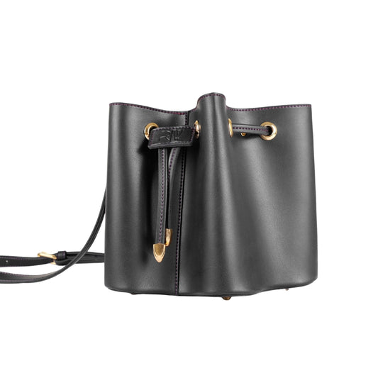 Black Star Drawstring Bucket Bag