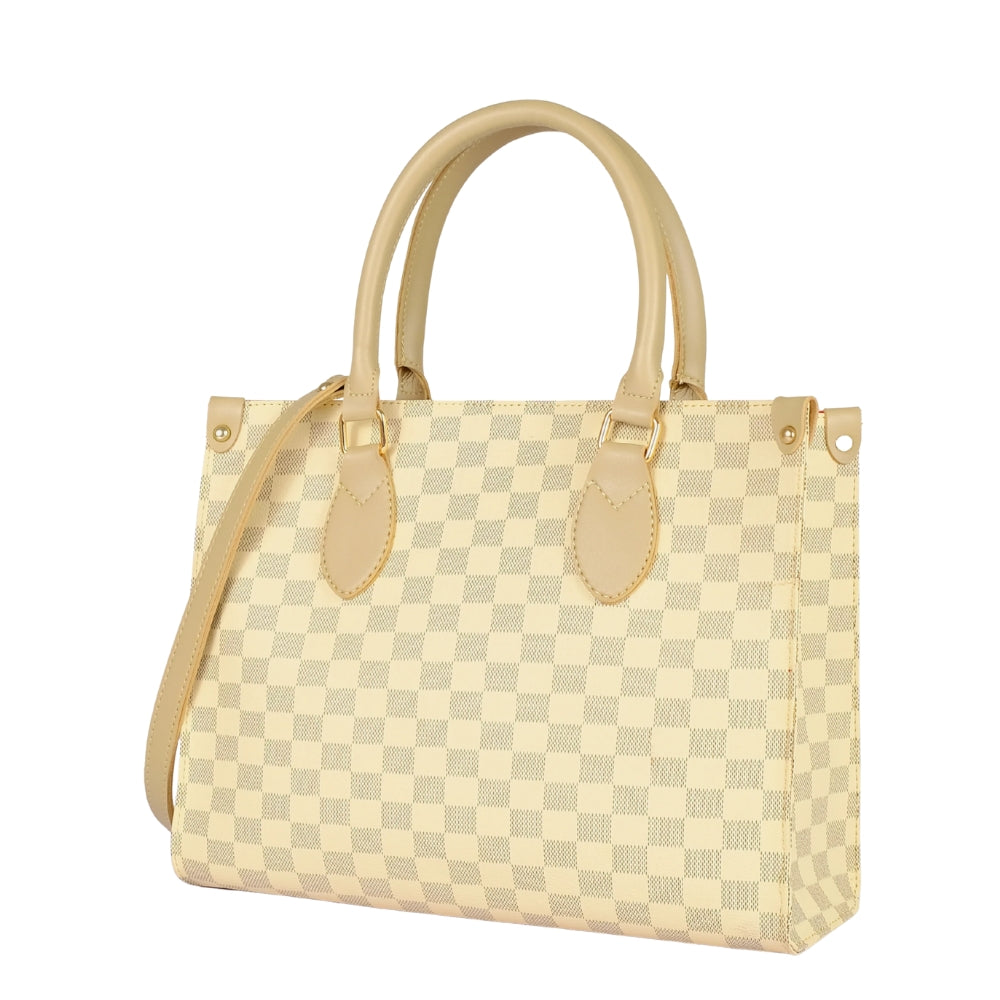 Off-white checkered everywear handbag
