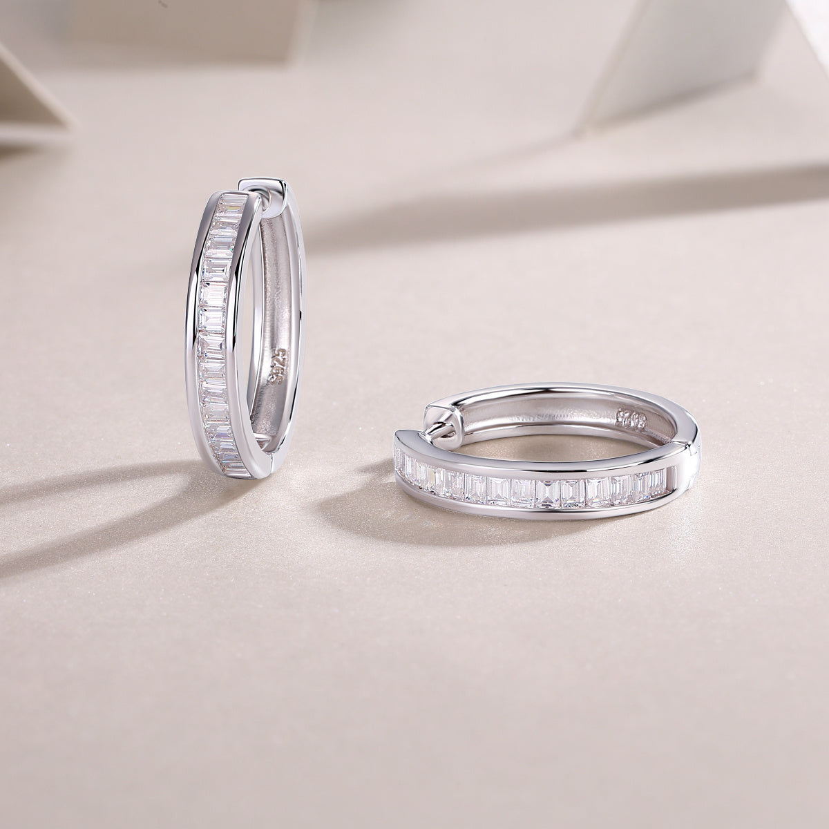 The Dawn Of Luxury Fashion Diamond Earrings Earrings Studded With Mosan Diamond Silver Jewelry