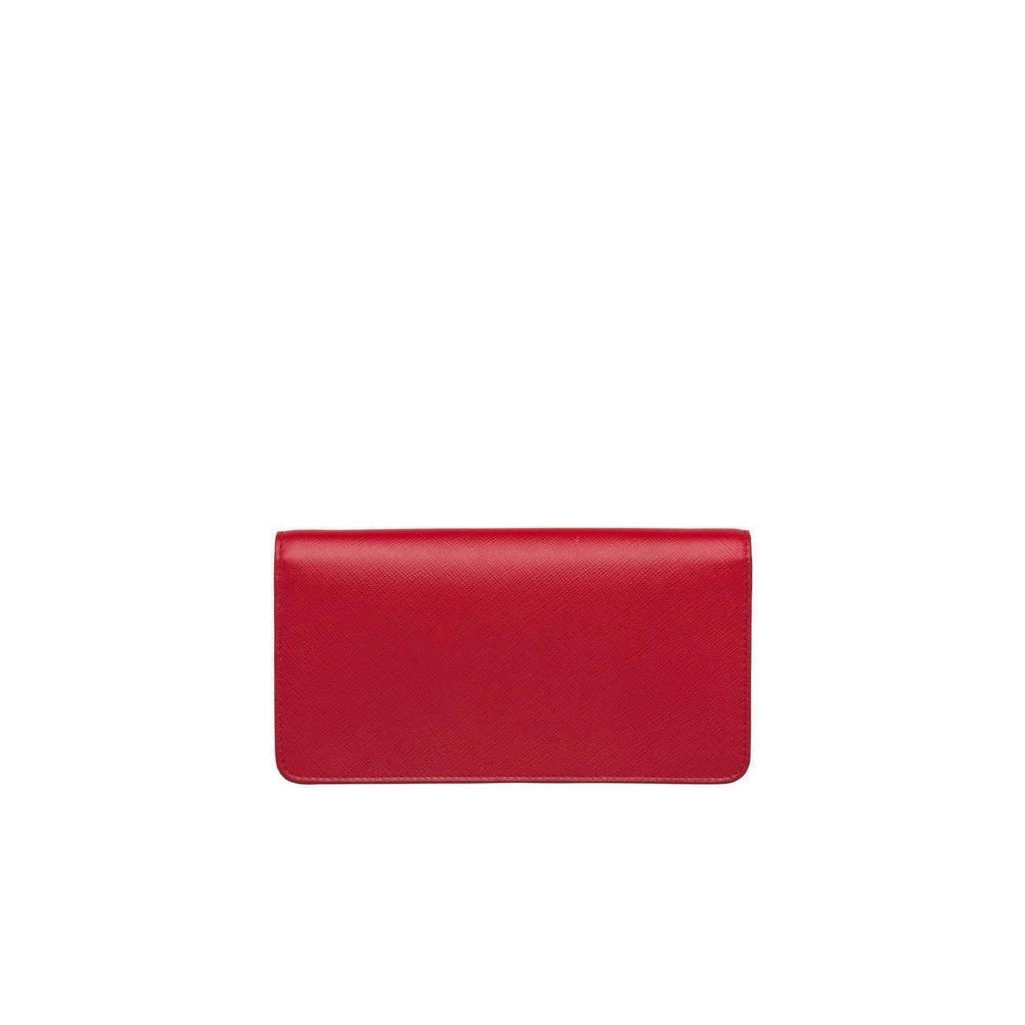 Saffiano Leather Continental Mini Clutch Bag in Red