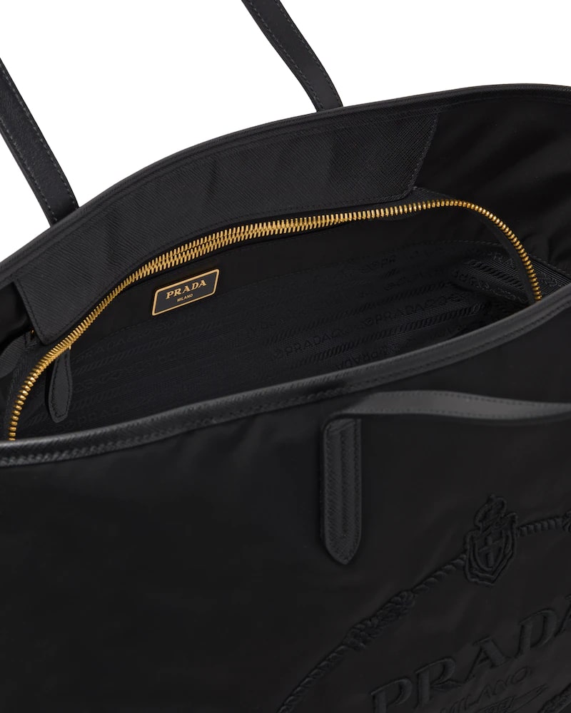 Prada Saffiano Leather and Nylon Tote