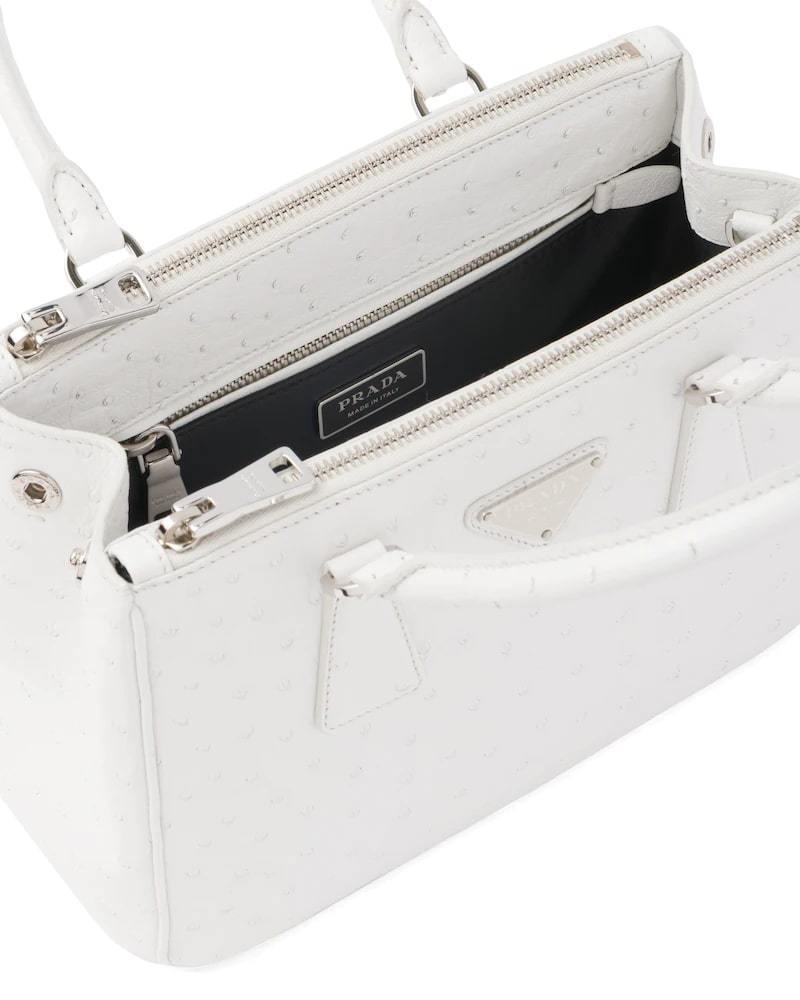 Prada Galleria Ostrich Leather Small Bag