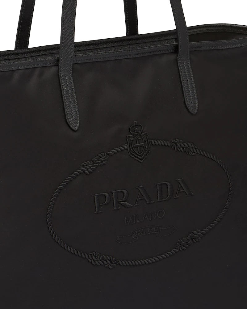 Prada Saffiano Leather and Nylon Tote