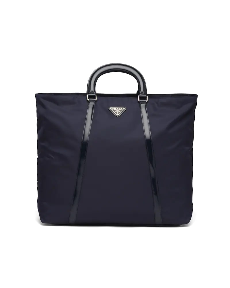 Prada Large Nylon and Leather Tote