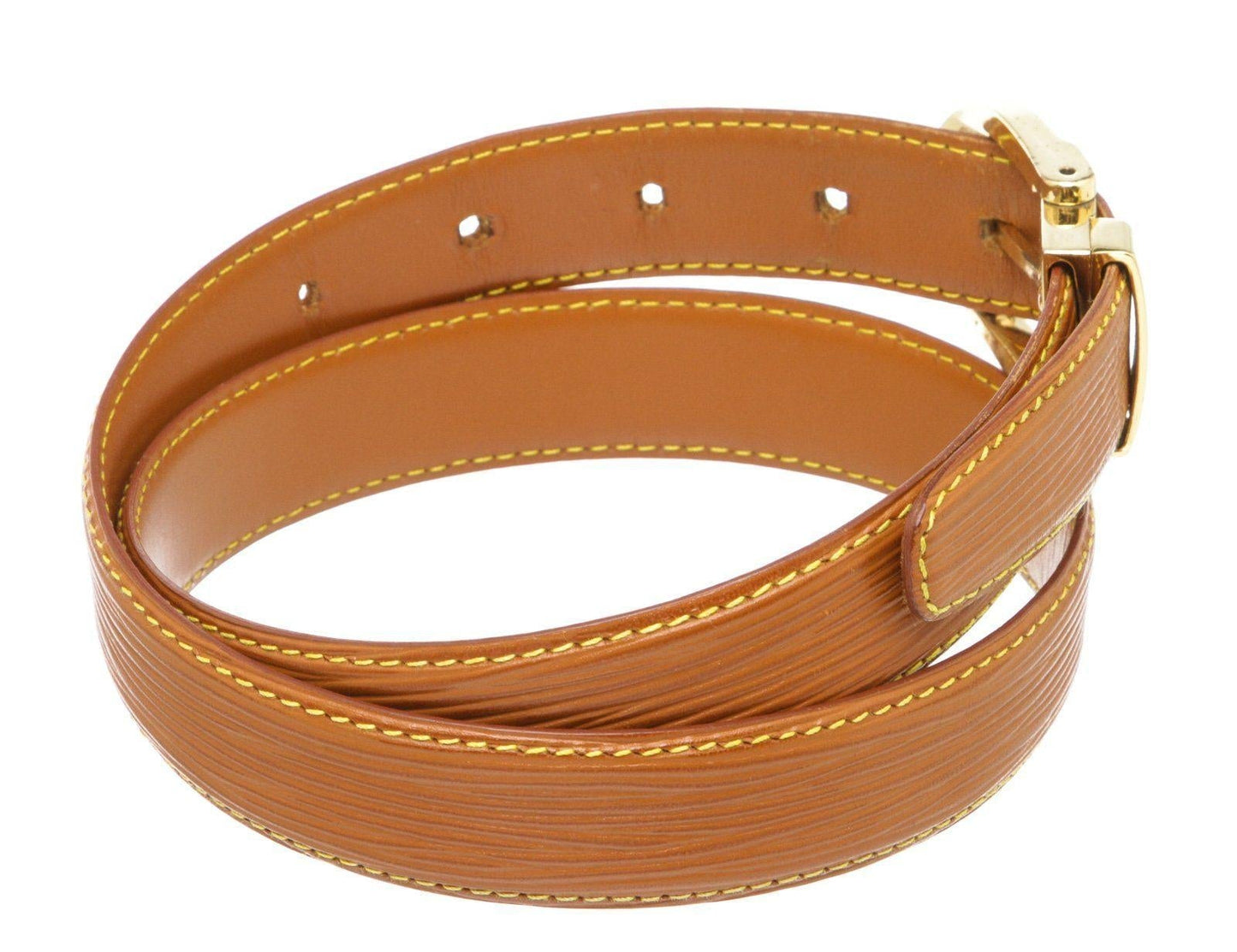 Louis Vuitton Brown Epi Leather Skinny Classique Belt 85