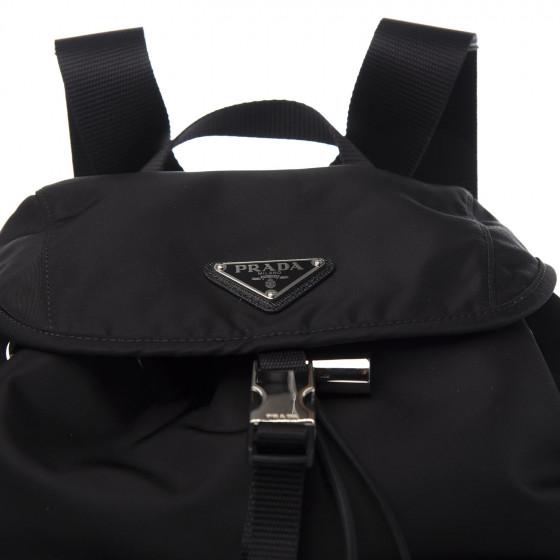 Black Zaino Nylon Backpack