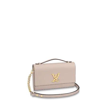 Louis Vuitton LOCKME CLUTCH Greige