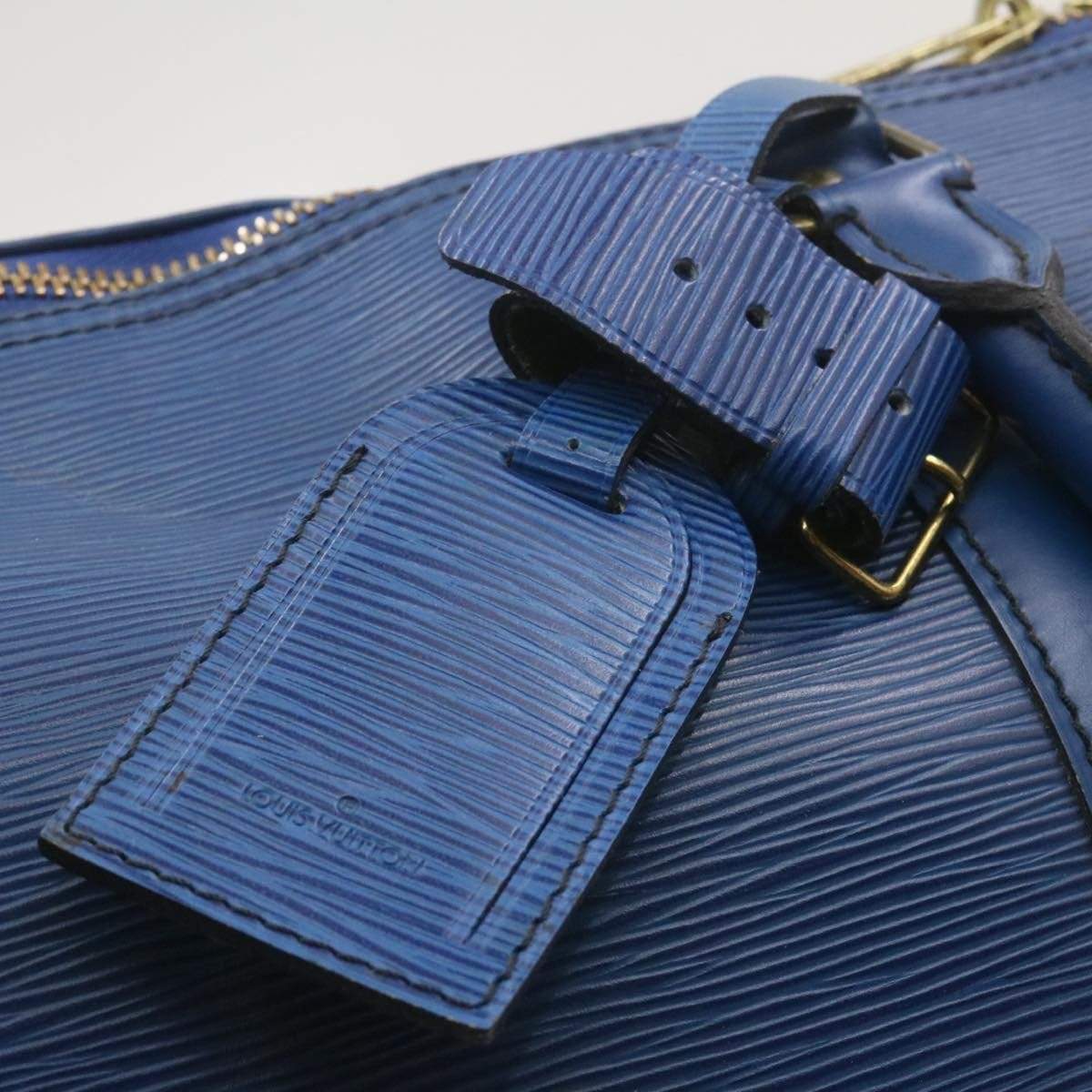 LOUIS VUITTON Epi Keepall 50 Boston Bag Blue VI0990 - Cap N Wrap