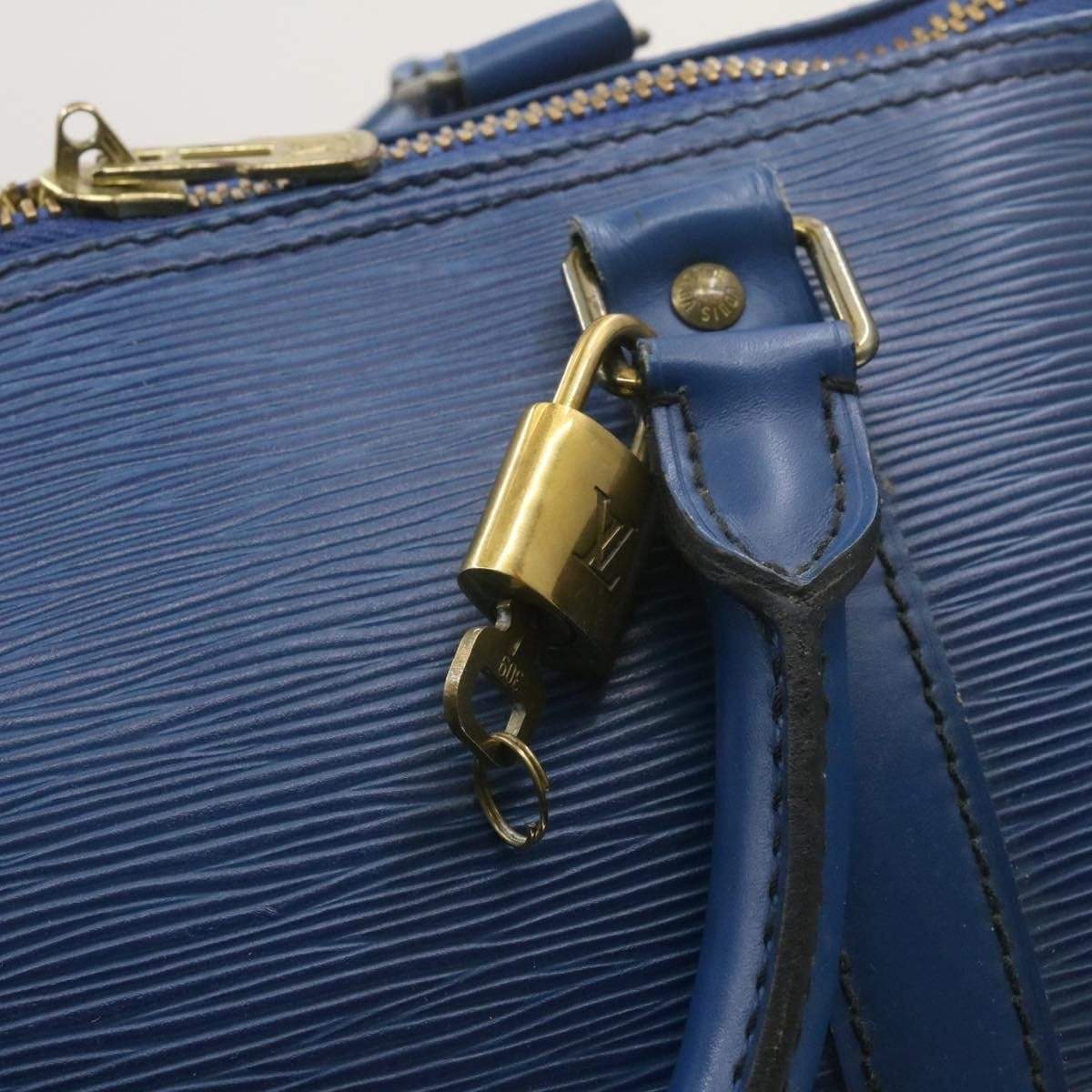 LOUIS VUITTON Epi Keepall 50 Boston Bag Blue VI0990 - Cap N Wrap