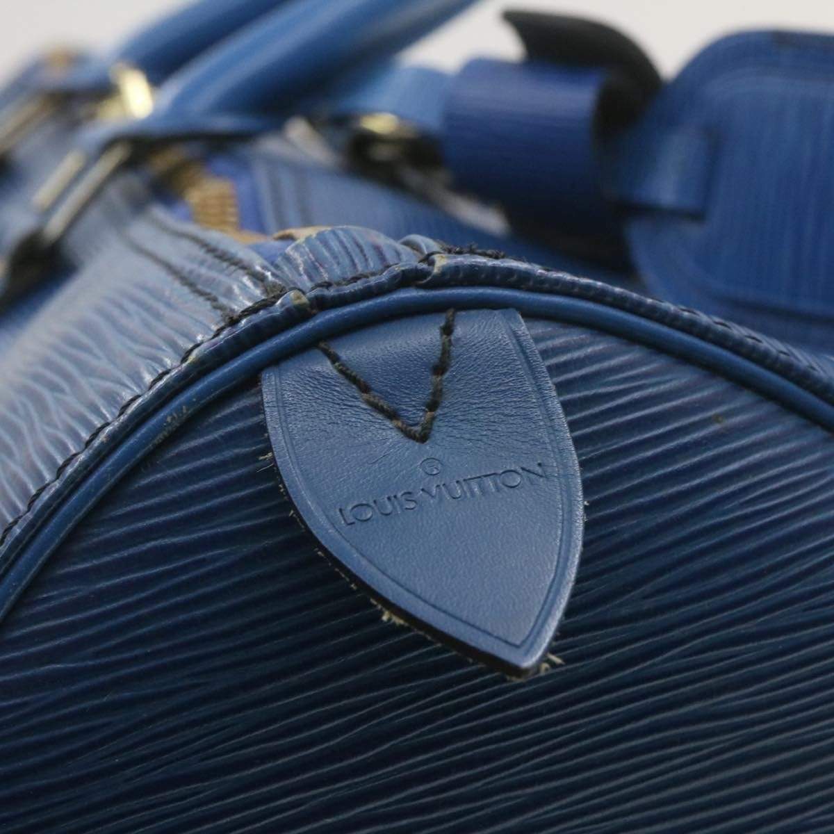 LOUIS VUITTON Epi Keepall 50 Boston Bag Blue VI0990 - Cap N Wrap