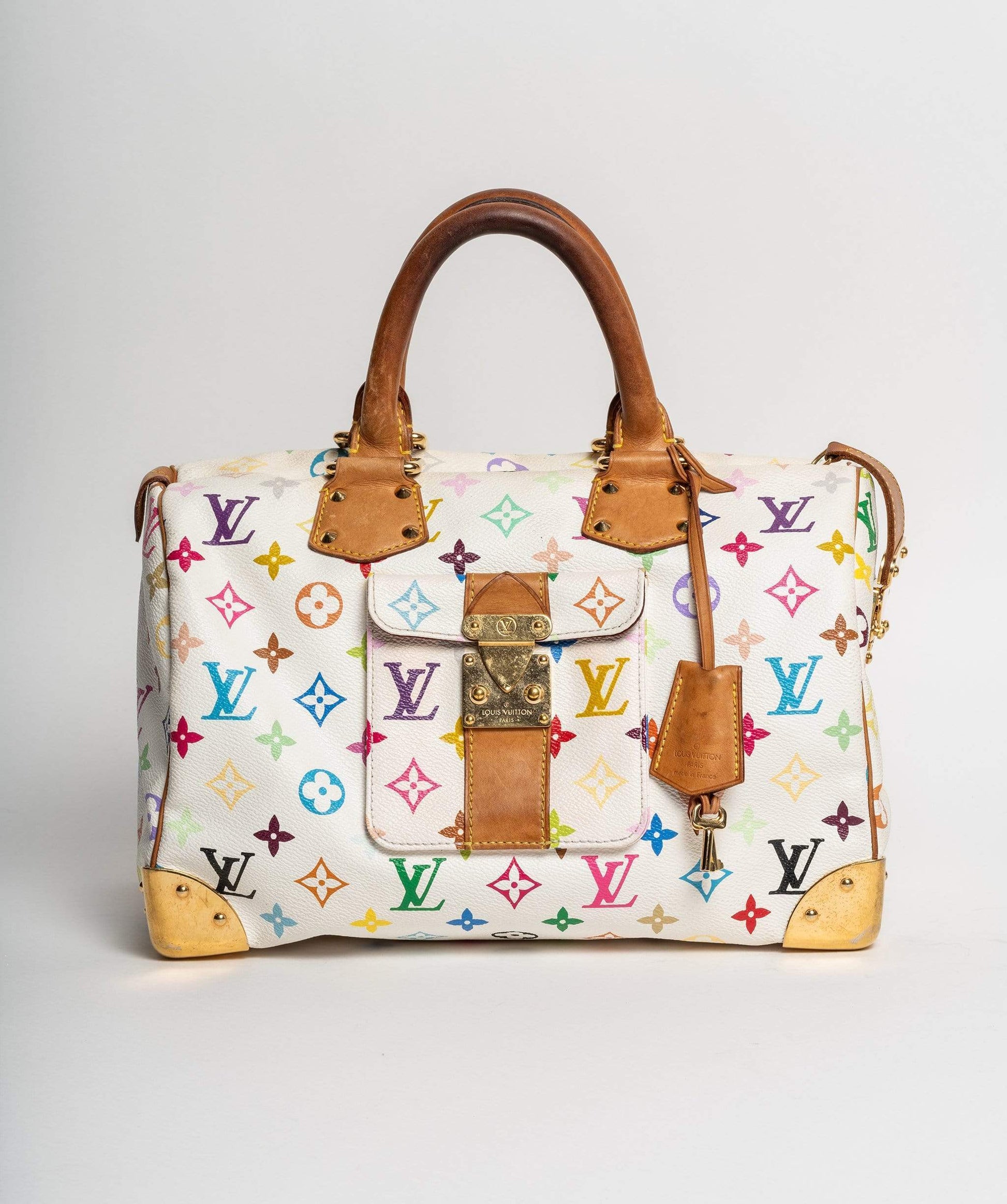 LOUIS VUITTON Monogram Murakami White Speedy 30 Hand Bag SP0013 - Cap N Wrap