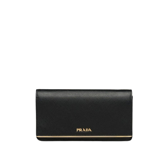 Saffiano Leather Continental Mini Clutch Bag
