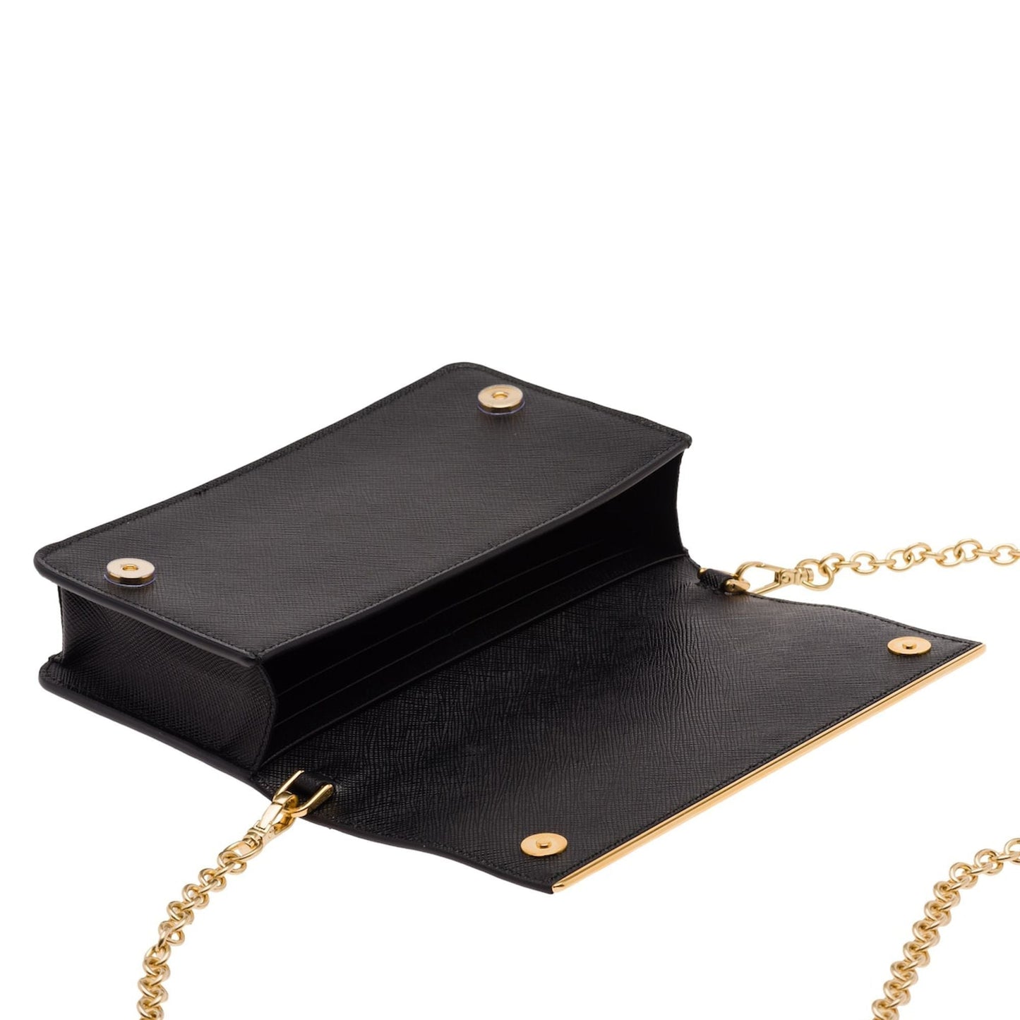 Saffiano Leather Continental Mini Clutch Bag