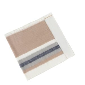 Luxily Blended Border Stripe Shawl