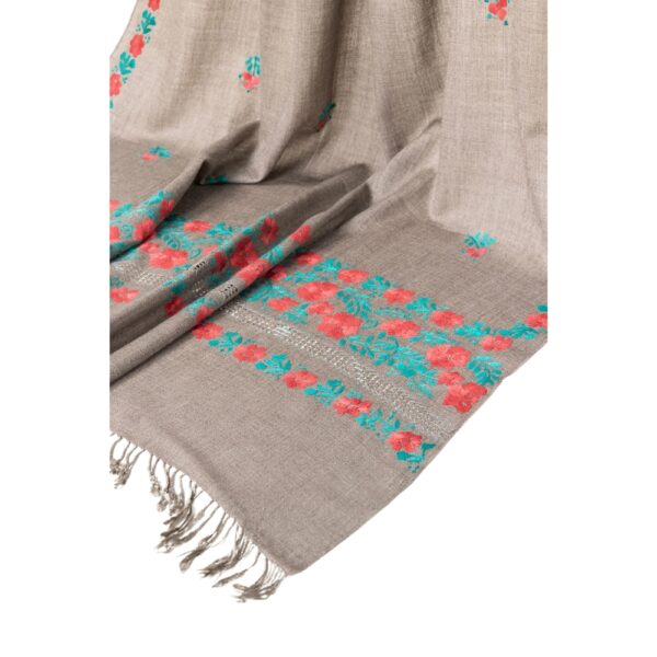 Luxily Blended Embroidered Shawl - Image 3