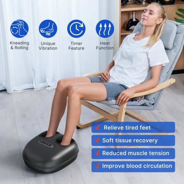 Renpho Shiatsu Foot Massager with Heat for Tired Foot Blood Circulation up to size 11 - Image 9