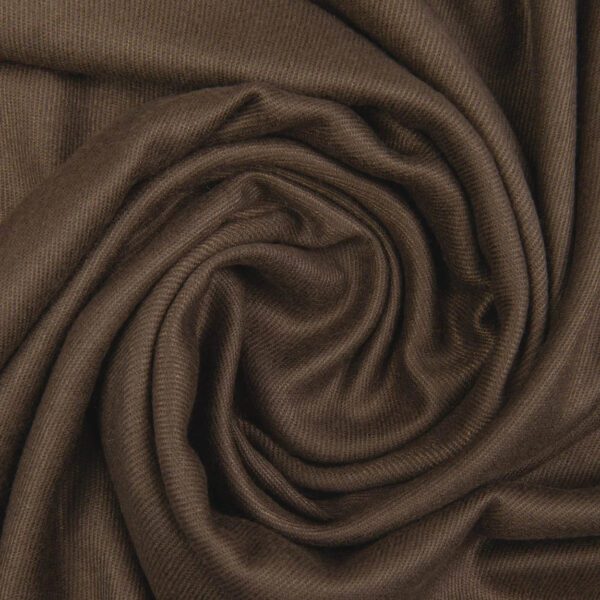 Luxily Deep Brown Dyed Woolen Shawl - Image 4