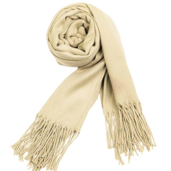 Luxily Khaki Dyed Woolen Shawl - Image 3