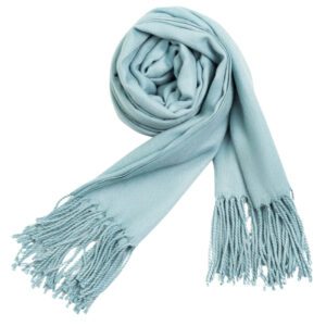 Luxily Sky Blue Dyed Woolen Shawl