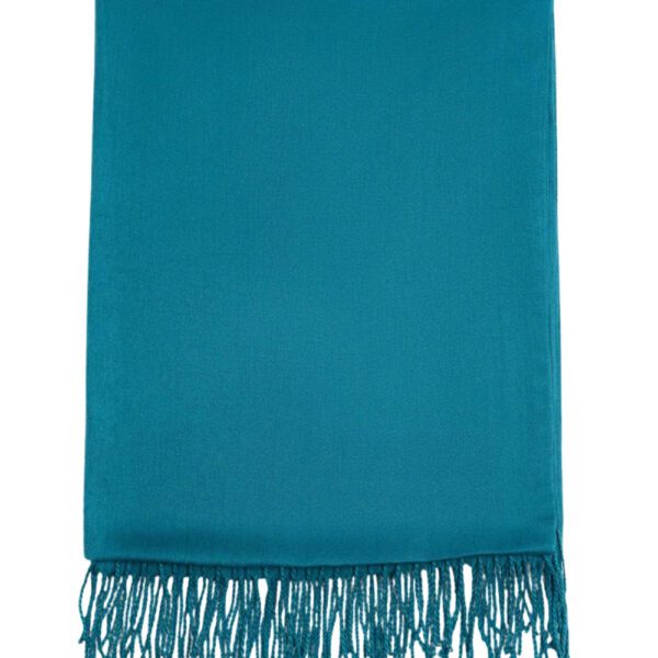 Luxily Teal Dyed Woolen Shawl - Image 4
