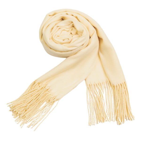 Luxily Off White Dyed Woolen Shawl