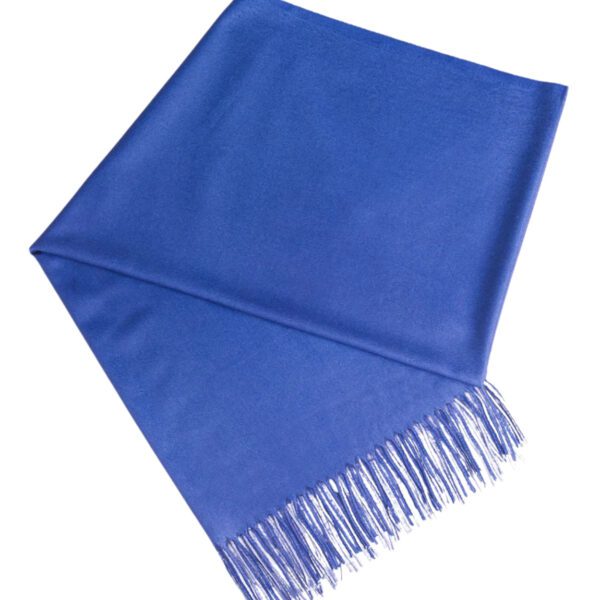 Luxily Denim blue Two Tone Woolen Shawl - Image 4