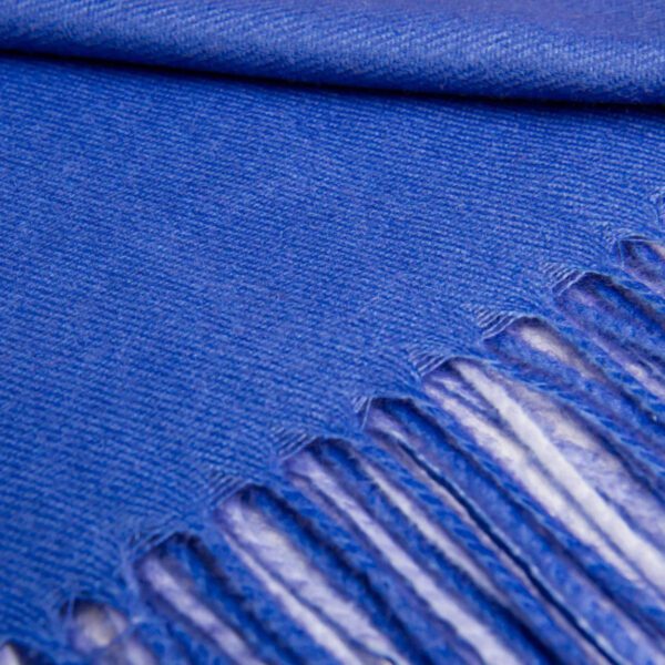 Luxily Denim blue Two Tone Woolen Shawl - Image 3