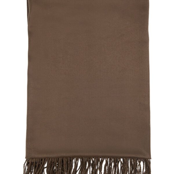 Luxily Deep Brown Dyed Woolen Shawl - Image 2