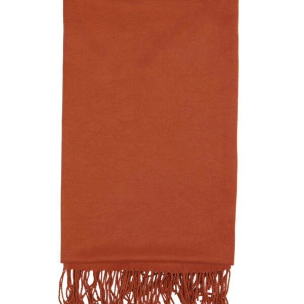 Luxily Brown Dyed Woolen Shawl - Image 3