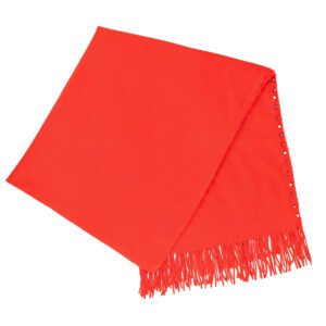 Luxily Red Embellished Woolen Shawl