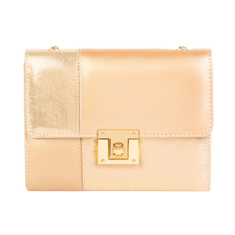 Luxily Rose Gold Two-tone Casual Clutch - Image 2