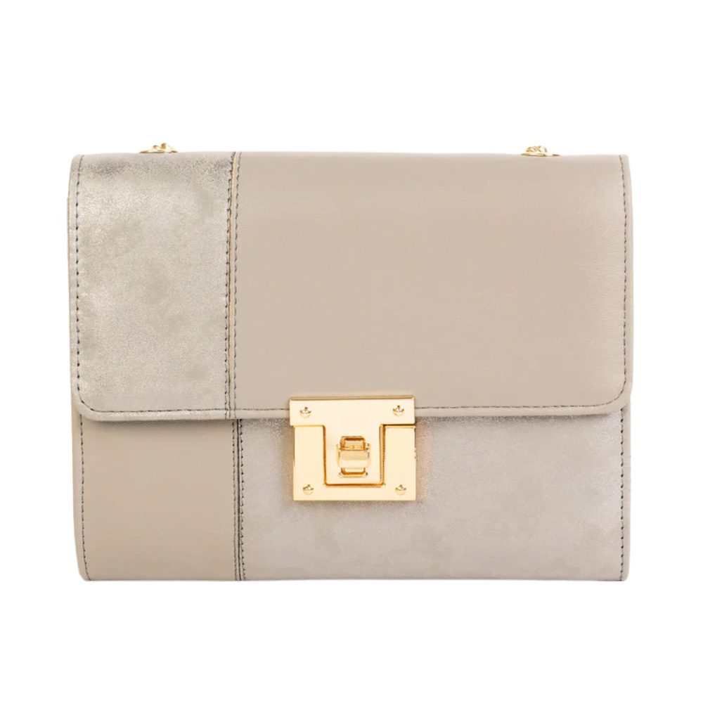 Luxily Grey Two-tone Casual Clutch - Image 2