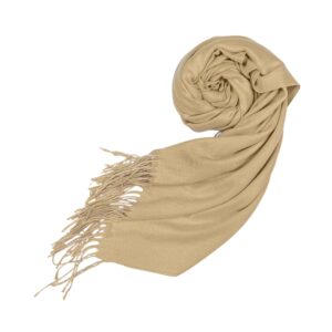 Luxily Khaki Dyed Woolen Shawl