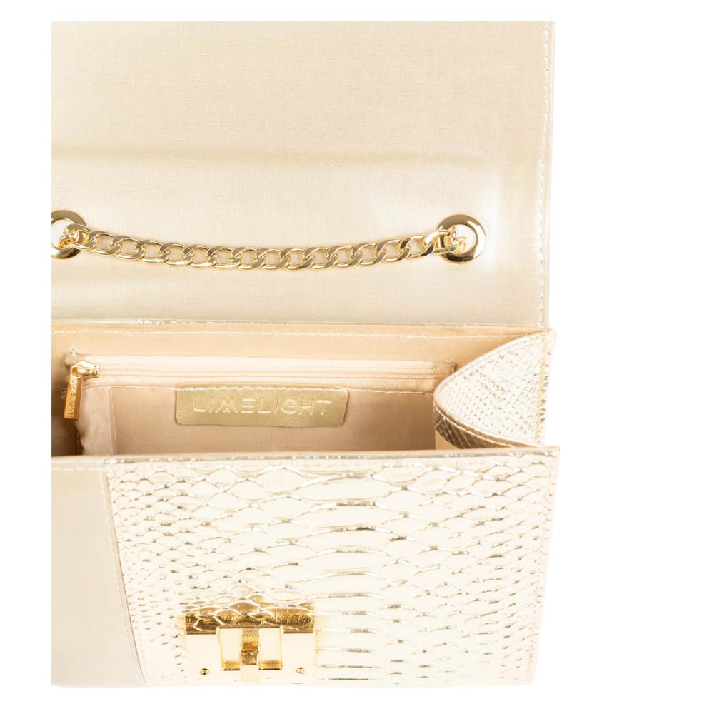 Luxily Light Gold Two-tone Casual Clutch - Image 4