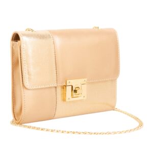 Luxily Rose Gold Two-tone Casual Clutch